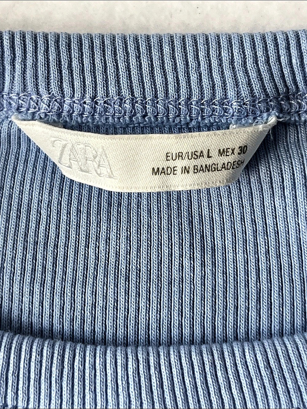 Zara Blue Ruffle Sleeve Top - Picture 4 of 6